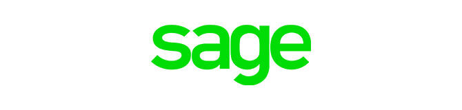 L'image montre le logo de Sage, caractérisé par une police verte audacieuse avec une courbe douce sur la lettre 'g'.