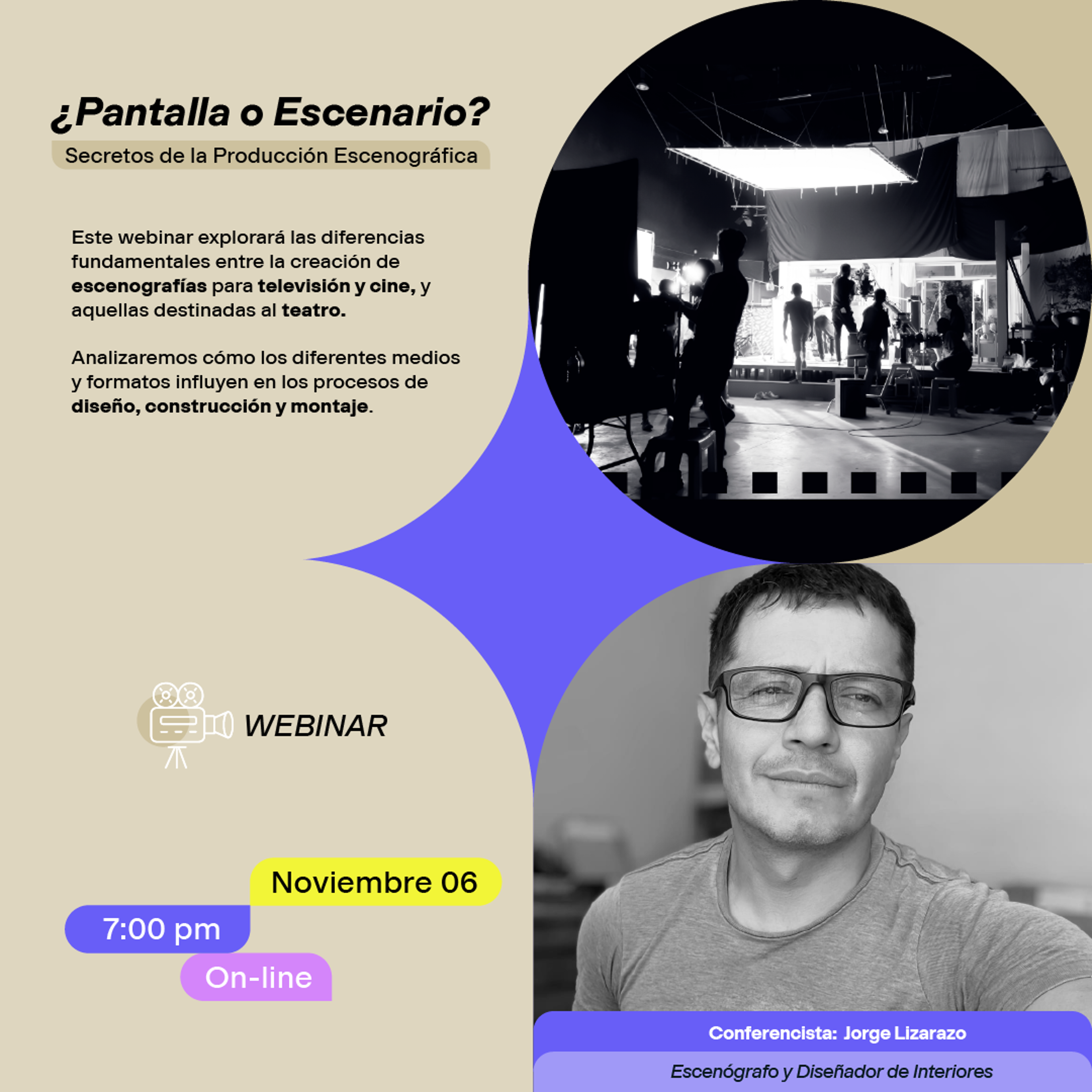 Webinar: ¿Pantalla o Escenario? Secretos de la Producción Escenográfica