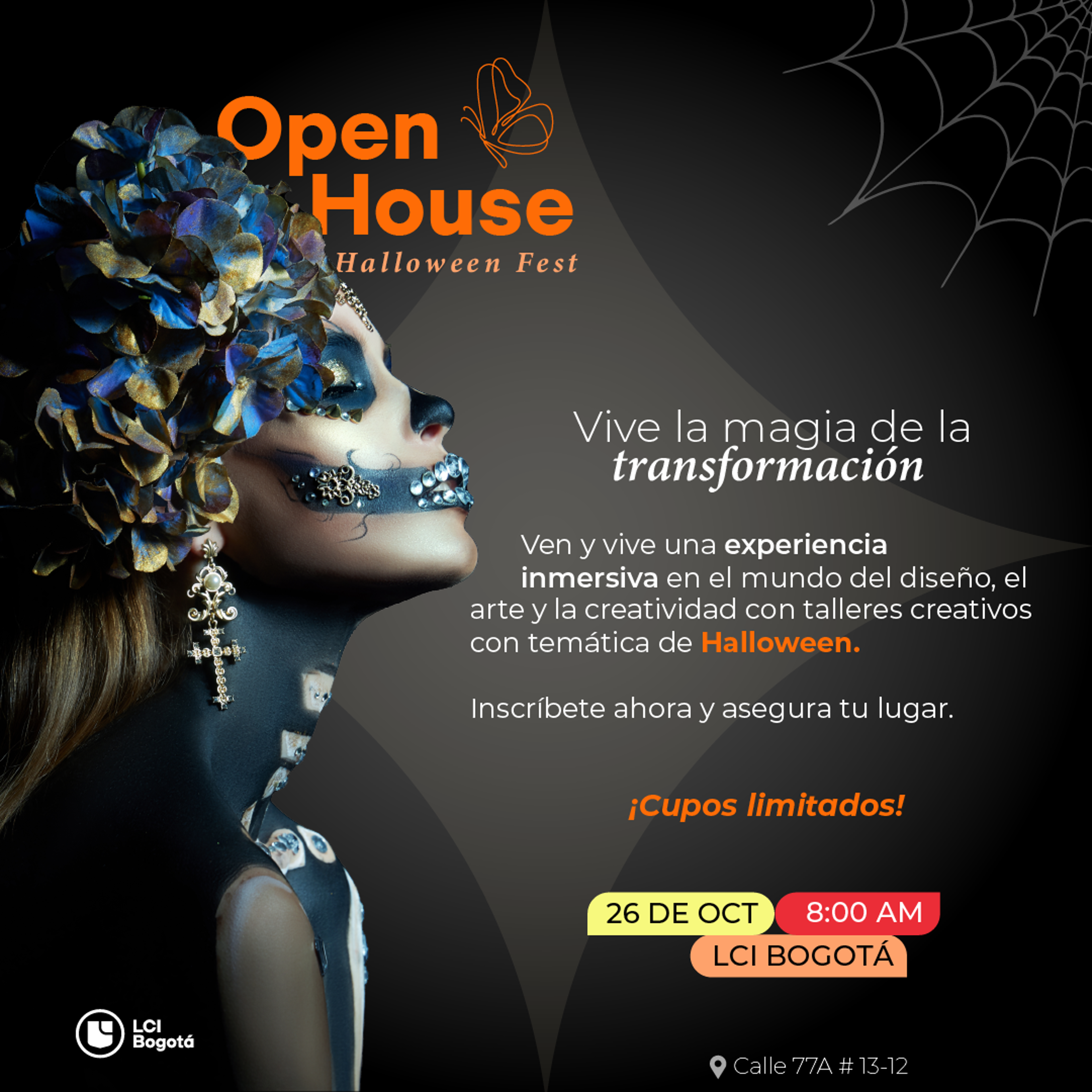 Invitación al Open House Halloween Fest en LCI Bogotá