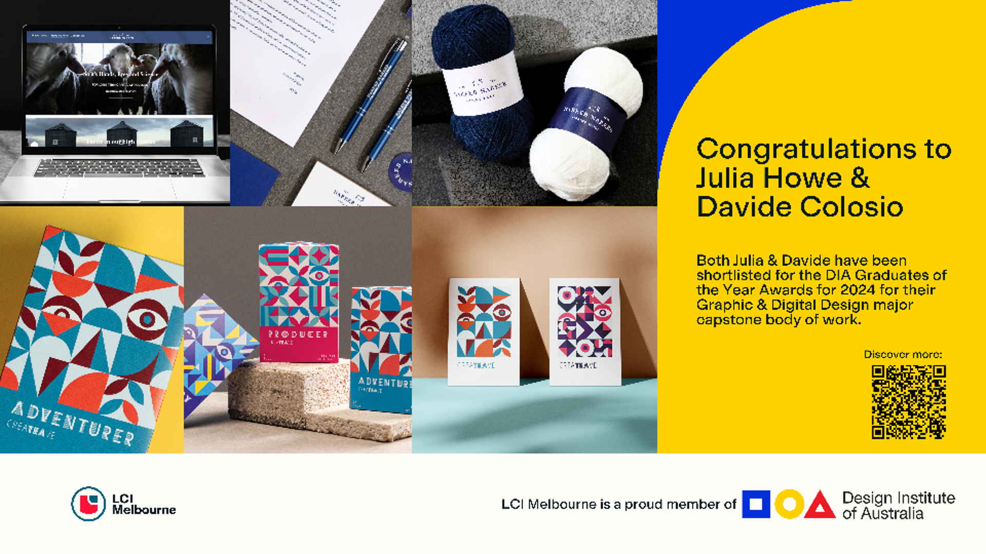 Graphic Design Award Nomination Announcement for Julia Howe & Davide Colosio