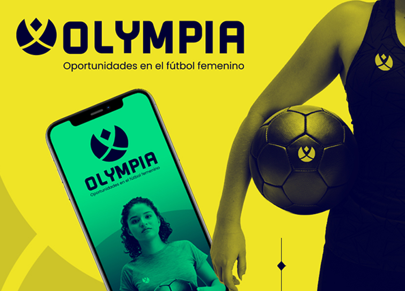 Promoción de aplicación de fútbol femenino